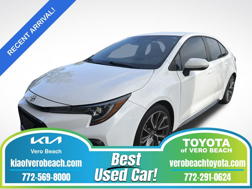 Super White 2021 Toyota Corolla Sedan Front-Wheel Drive Continuously Variable Transmission