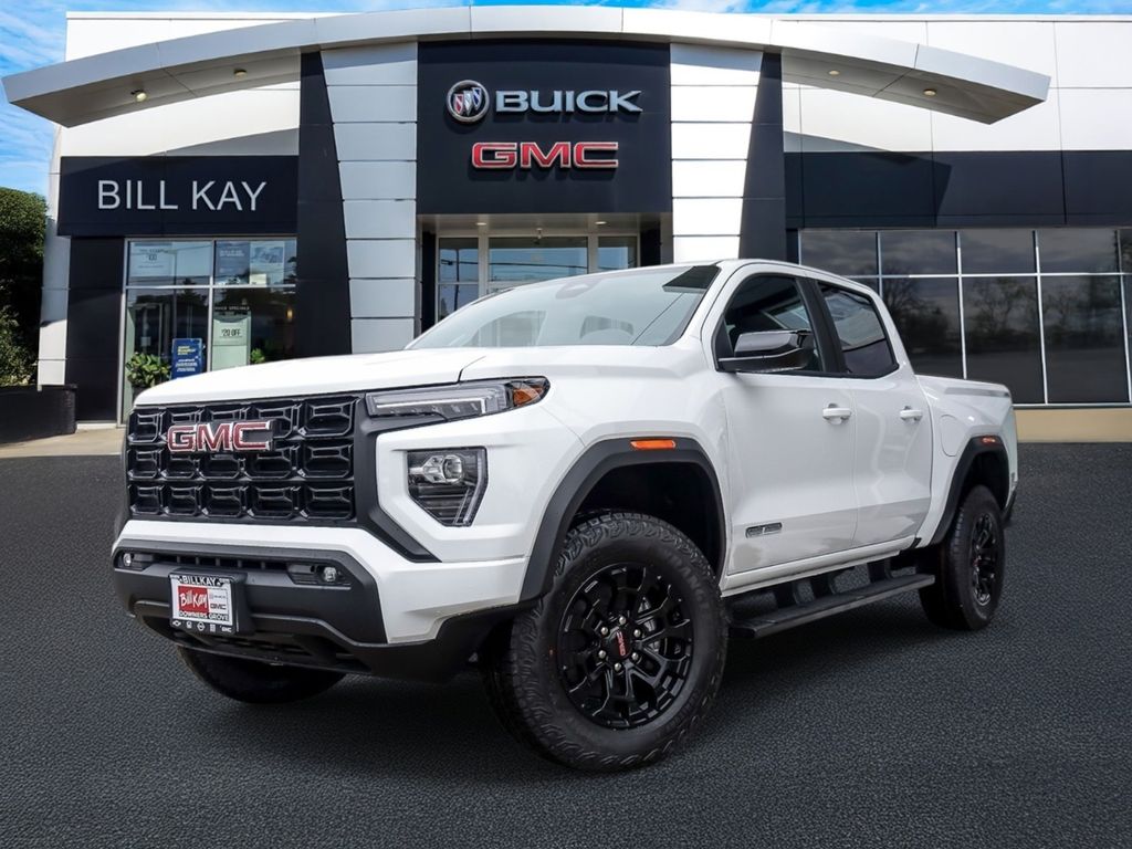 Summit White 2026 GMC Canyon Elevation Crew Cab 4WD Pickup Truck Four-Wheel Drive 8-Speed Automatic