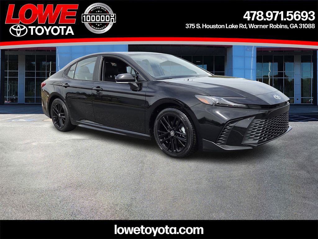 Midnight Black Metallic 2025 Toyota Camry SE FWD Sedan Front-Wheel Drive Continuously Variable Transmission