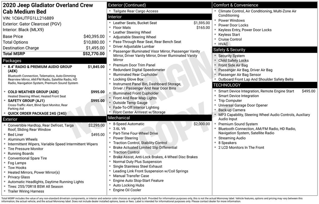 Used 2020 Green Jeep Overland image 10