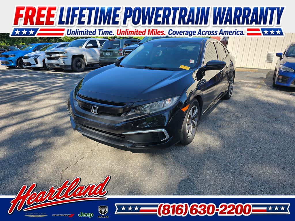 Crystal Black Pearl 2019 Honda Civic Sedan Front-Wheel Drive Continuously Variable Transmission