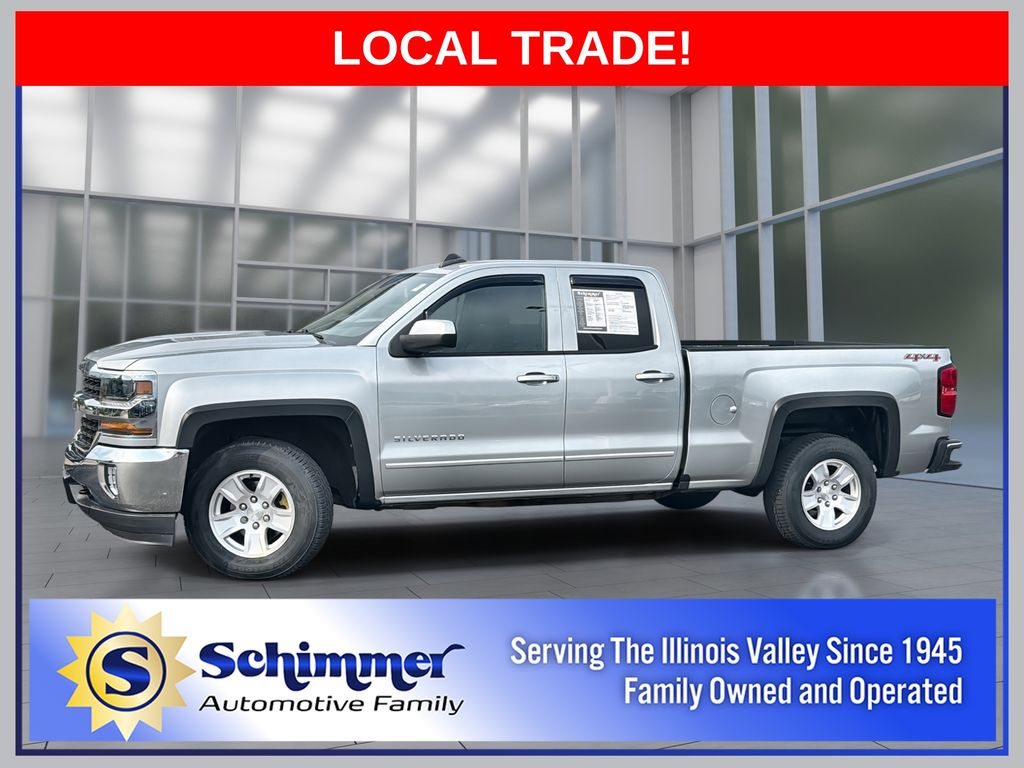 Silver Ice Metallic 2016 Chevrolet Silverado 1500 Pickup Truck Four-Wheel Drive 6-Speed Automatic Overdrive