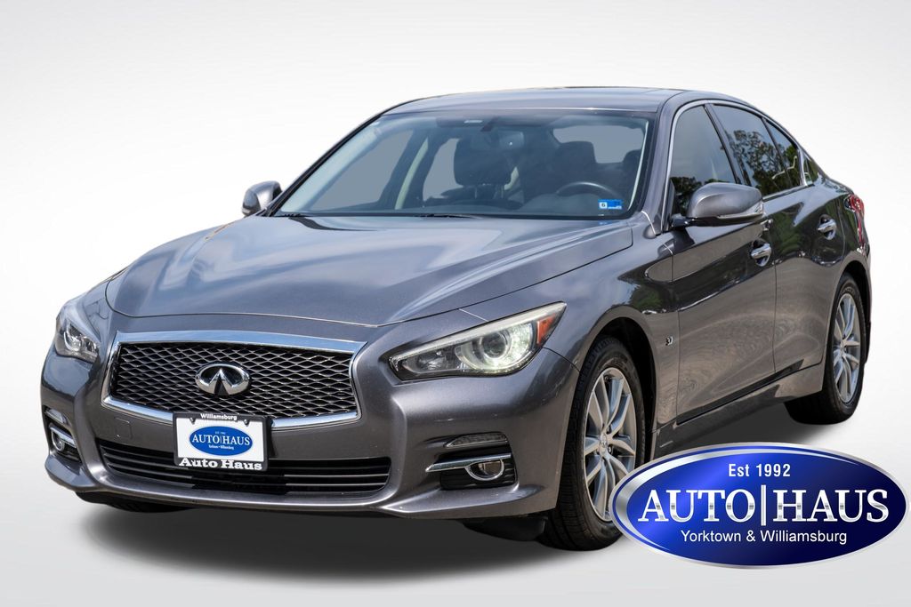 Gray (Graphite Shadow) 2015 INFINITI Q50 3.7 Premium AWD Sedan All-Wheel Drive 7-Speed Automatic
