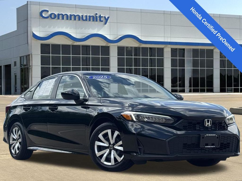 2025 Honda Civic LX Silver at DeMontrond Ford