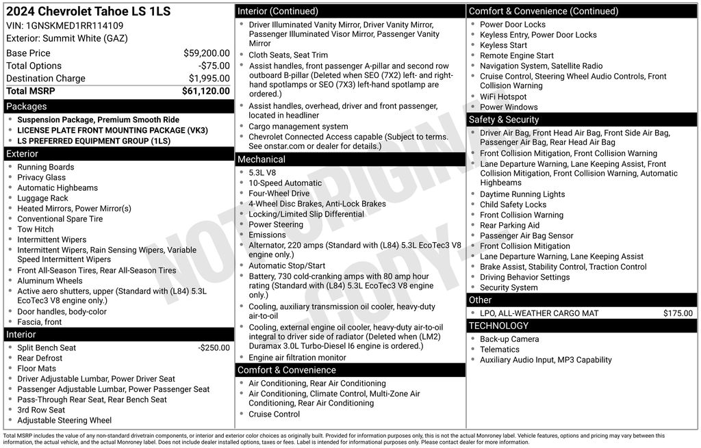 2024 Chevrolet Tahoe 4WD LS