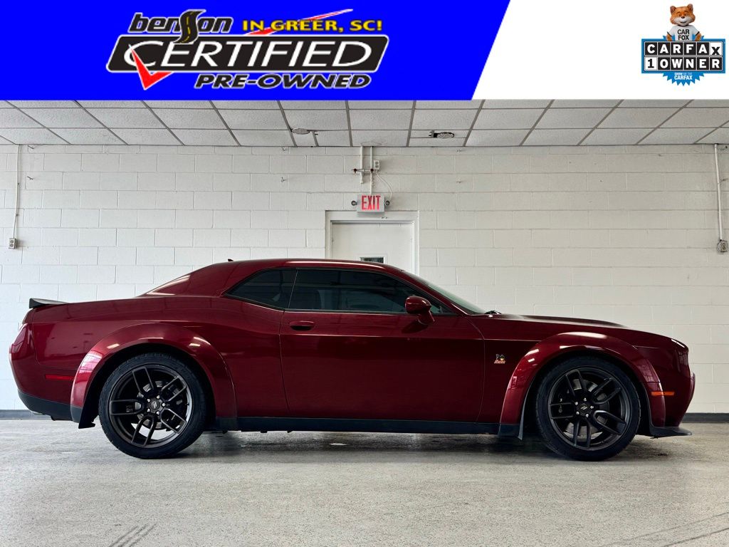 Octane Red Pearlcoat 2019 Dodge Challenger R/T Scat Pack RWD Coupe Rear-Wheel Drive 8-Speed Automatic