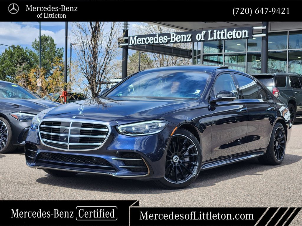 Nautical Blue 2023 Mercedes-Benz S-Class S 500 4MATIC AWD Sedan All-Wheel Drive 9-Speed Automatic