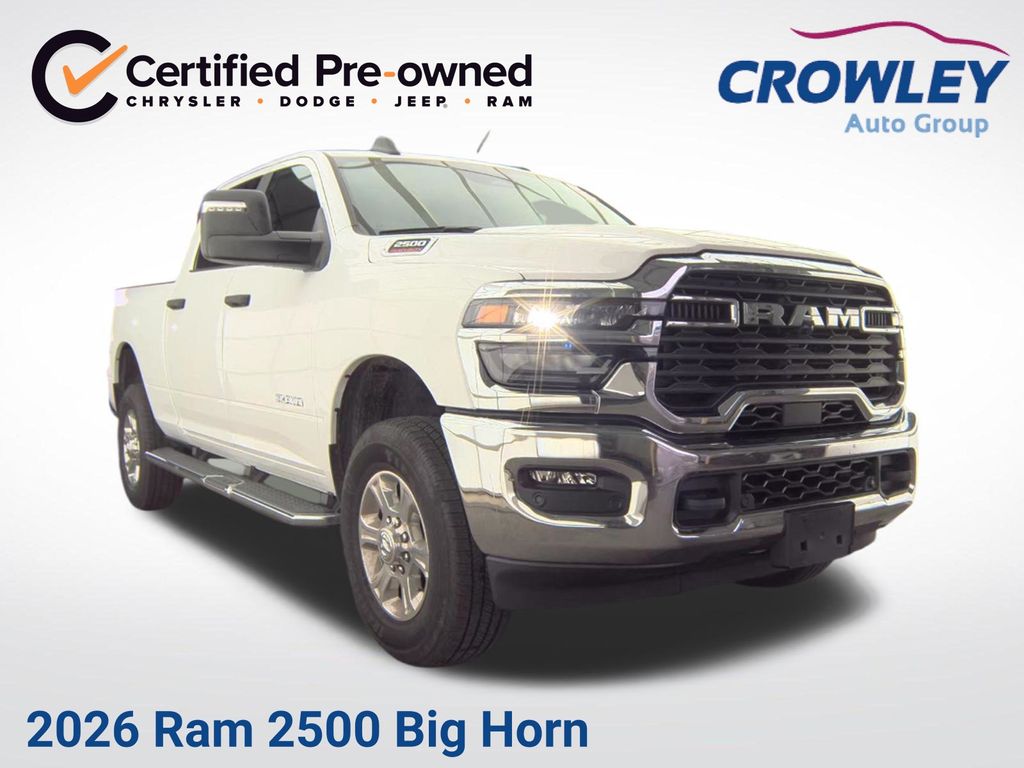 Bright White Clearcoat 2026 RAM 2500 Pickup Truck Four-Wheel Drive 8-Speed Automatic