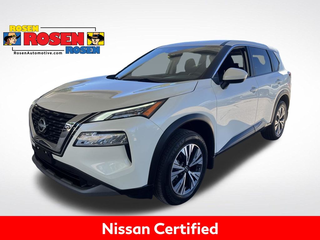 Pearl White Tricoat 2023 Nissan Rogue SUV / Crossover All-Wheel Drive Continuously Variable Transmission