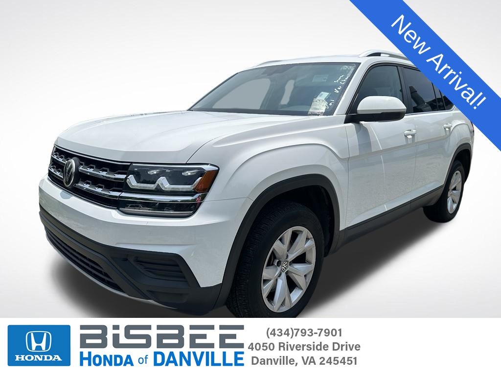 Pure White 2019 Volkswagen Atlas SUV / Crossover Front-Wheel Drive 8-Speed Automatic