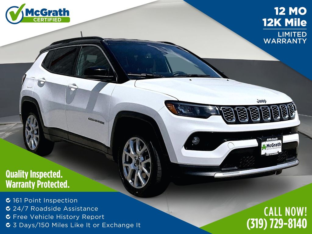 Bright White Clearcoat 2025 Jeep Compass SUV / Crossover Four-Wheel Drive 8-Speed Automatic