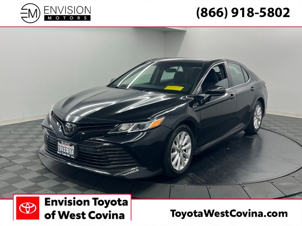 Midnight Black Metallic 2018 Toyota Camry LE Sedan Front-Wheel Drive 8-Speed Automatic