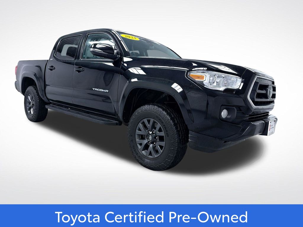 Black 2023 Toyota Tacoma SR5 V6 Double Cab 4WD Pickup Truck Four-Wheel Drive 6-Speed Automatic