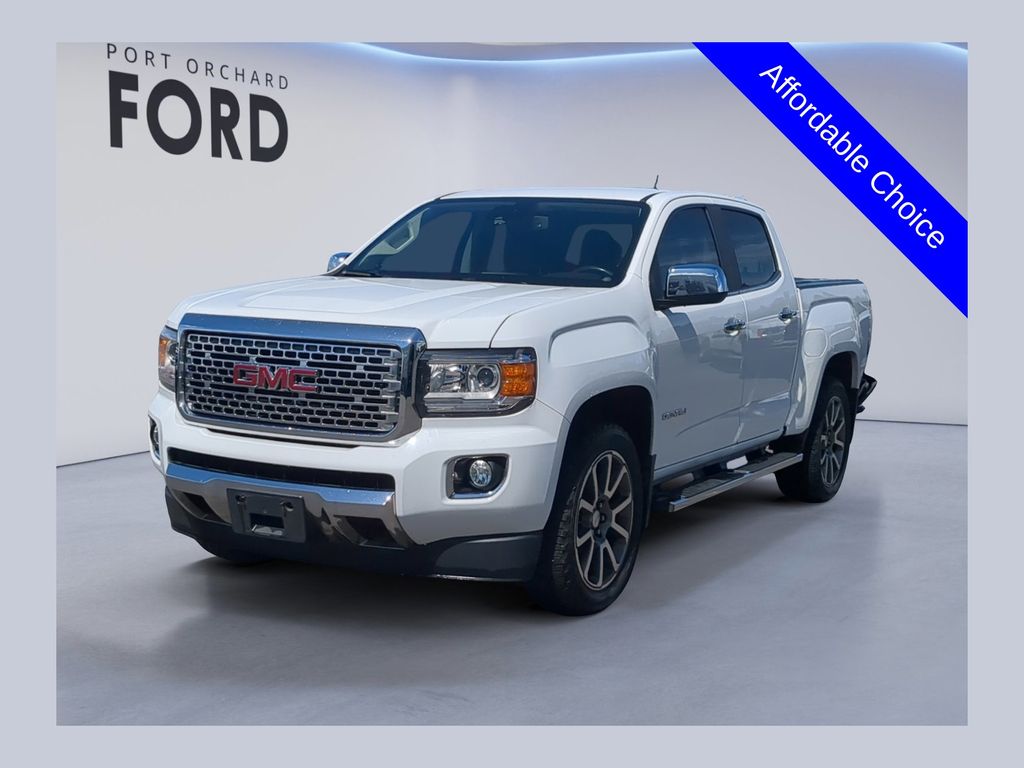Summit White 2018 GMC Canyon Denali Crew Cab 4WD Pickup Truck Four-Wheel Drive 8-Speed Automatic