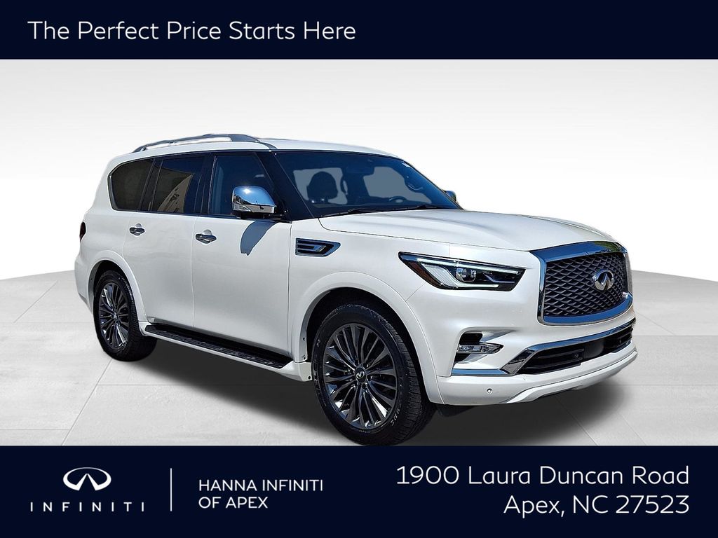 Moonstone White 2024 INFINITI QX80 SUV / Crossover All-Wheel Drive 7-Speed Automatic