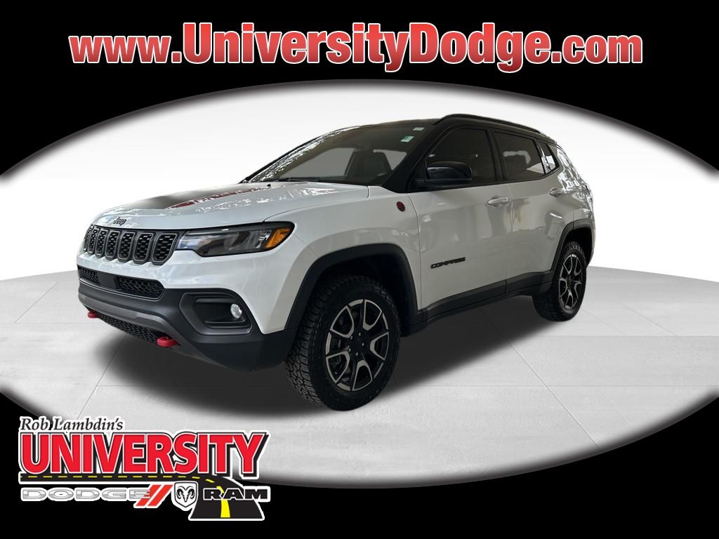 Bright White Clearcoat 2024 Jeep Compass Trailhawk 4WD SUV / Crossover Four-Wheel Drive 8-Speed Automatic