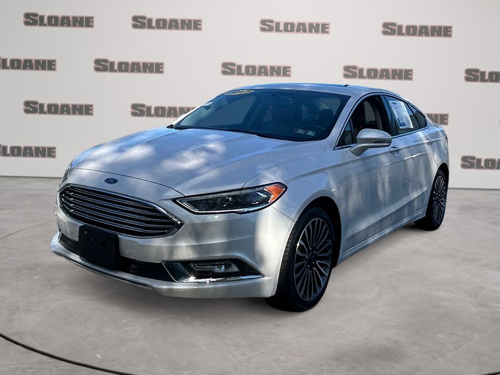 White Platinum Clearcoat Metallic 2017 Ford Fusion Sedan Front-Wheel Drive 6-Speed Automatic