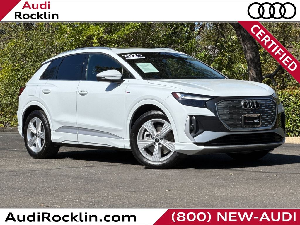 Glacier White 2025 Audi Q4 e-tron SUV / Crossover All-Wheel Drive Automatic