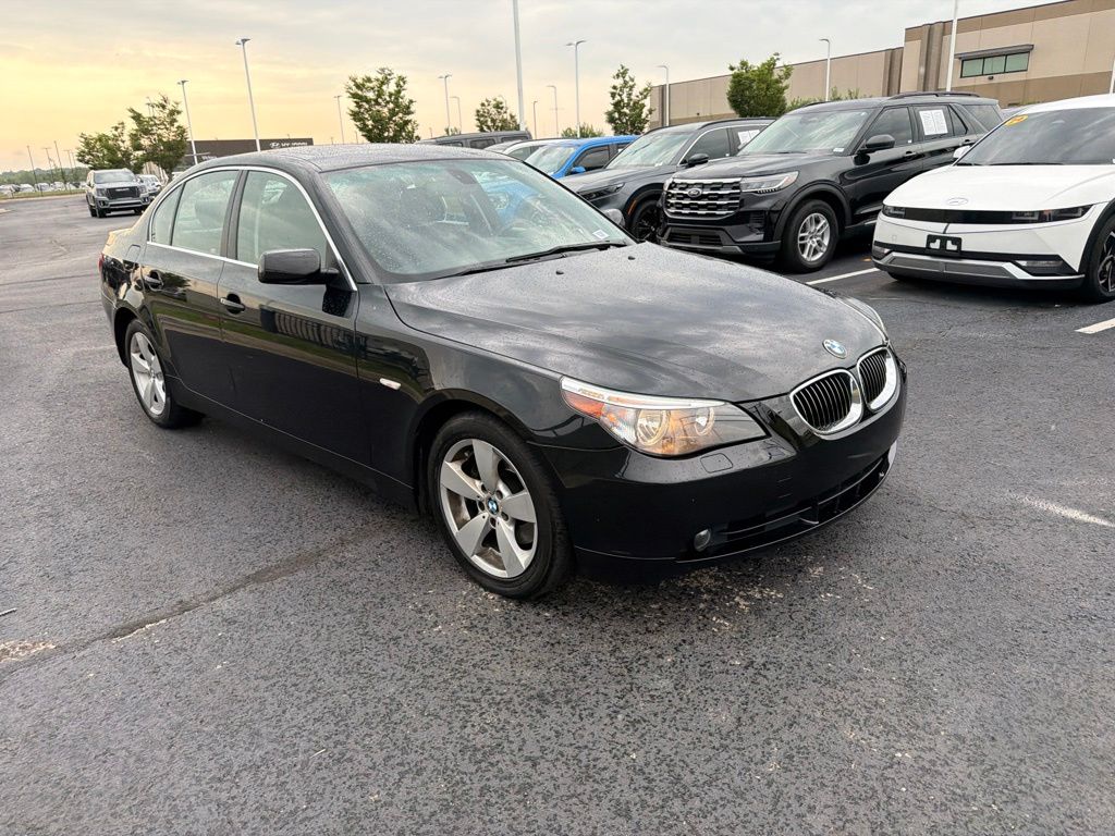 Black 2007 BMW 5 Series Sedan All-Wheel Drive 6-Speed Automatic