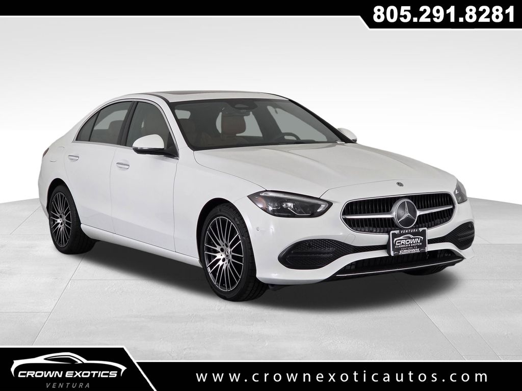 Polar White 2025 Mercedes-Benz C-Class Sedan Rear-Wheel Drive 9-Speed Automatic