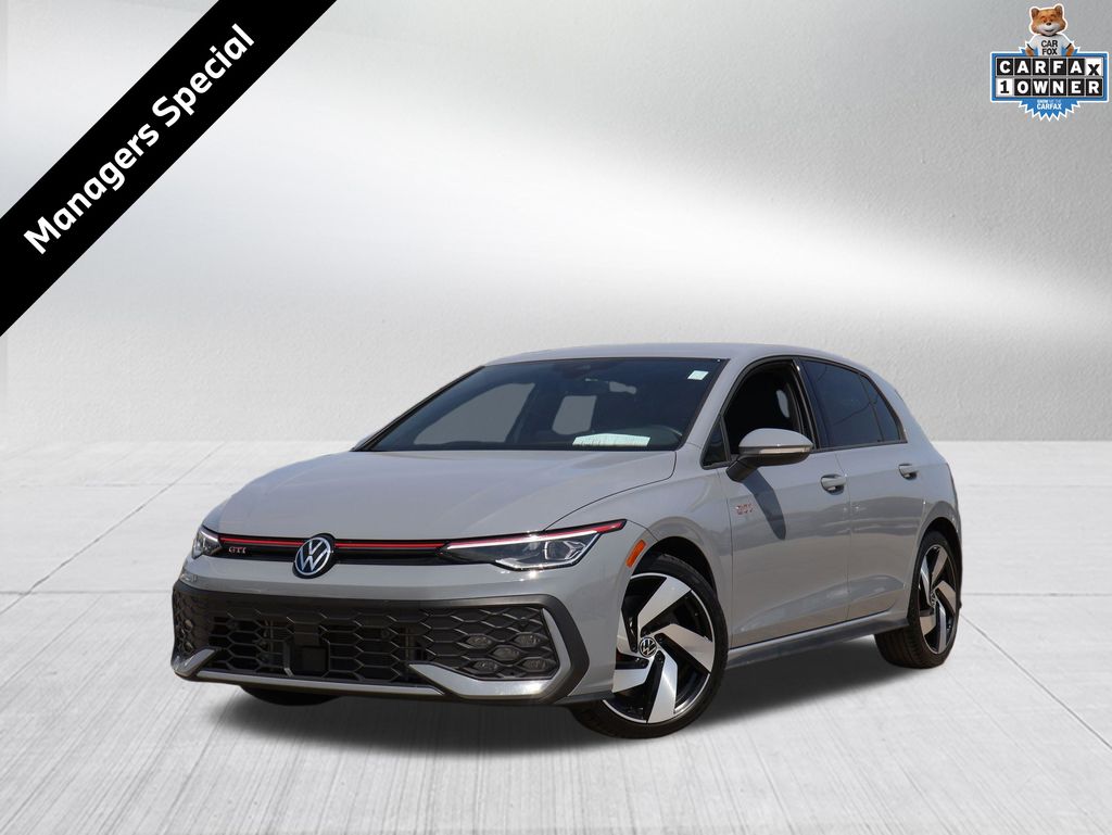 Moonstone Gray 2025 Volkswagen Golf GTI Hatchback Front-Wheel Drive 7-Speed Dual Clutch