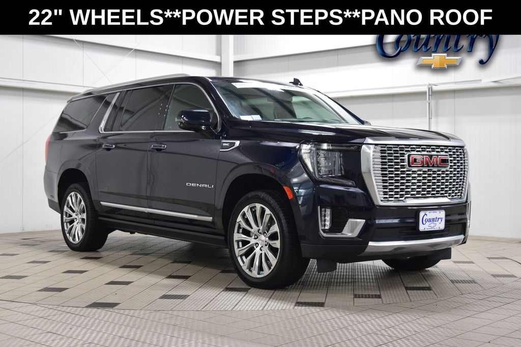 Midnight Blue Metallic 2023 GMC Yukon XL SUV / Crossover Four-Wheel Drive Automatic