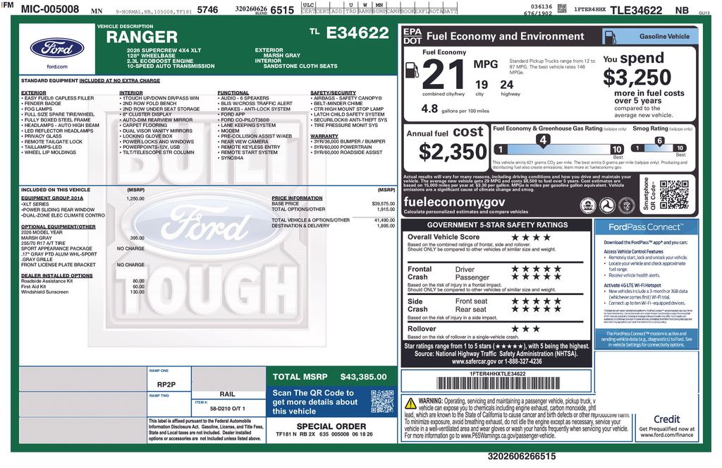 2026 Ford Ranger XLT