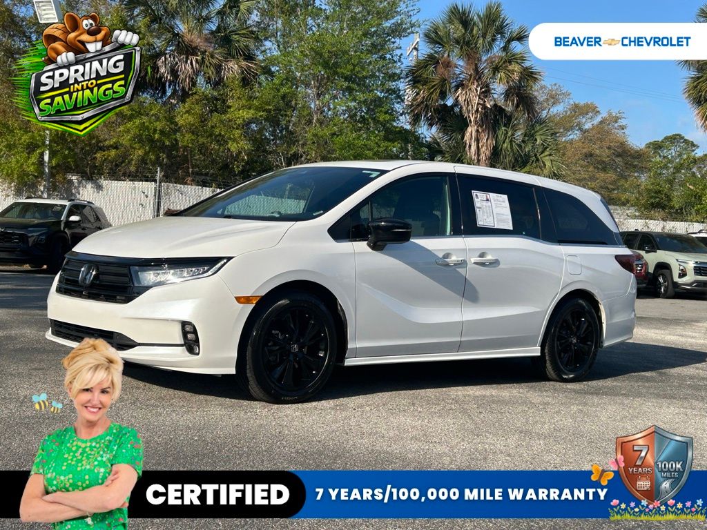 Platinum White Pearl 2024 Honda Odyssey Sport FWD Minivan Front-Wheel Drive Automatic