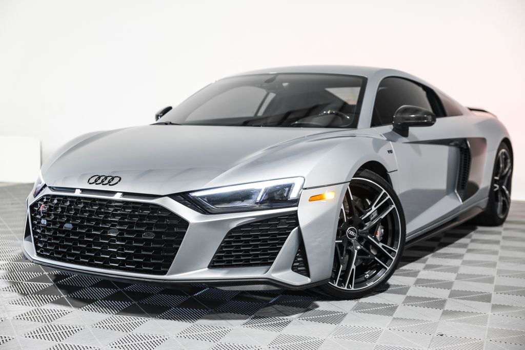 Silver 2022 Audi R8 Coupe All-Wheel Drive 7-Speed Automatic