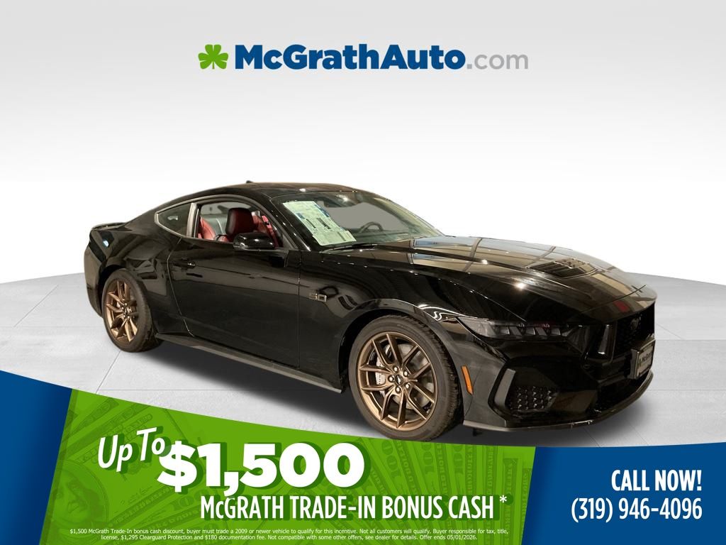 Shadow Black 2025 Ford Mustang GT Premium Fastback RWD Coupe Rear-Wheel Drive Automatic