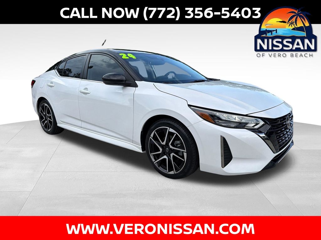 Aspen White 2024 Nissan Sentra Sedan Front-Wheel Drive Continuously Variable Transmission