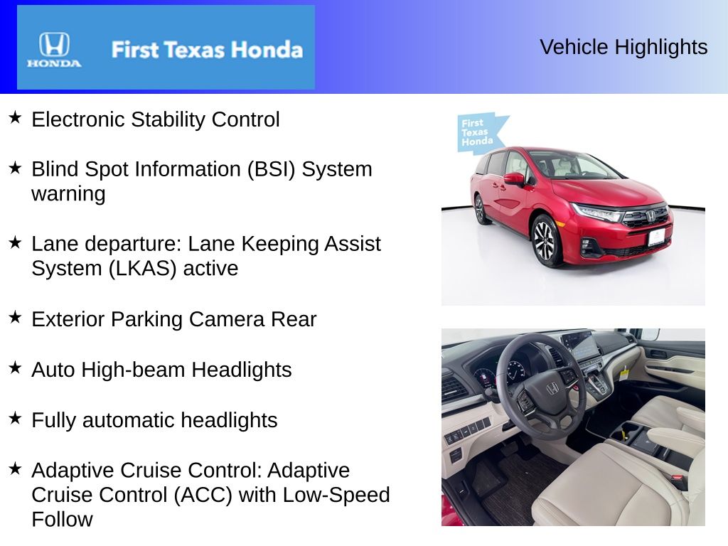 Used Car 2025 Honda Odyssey  Ex-l For Sale Under $40,000 In Austin, Texas