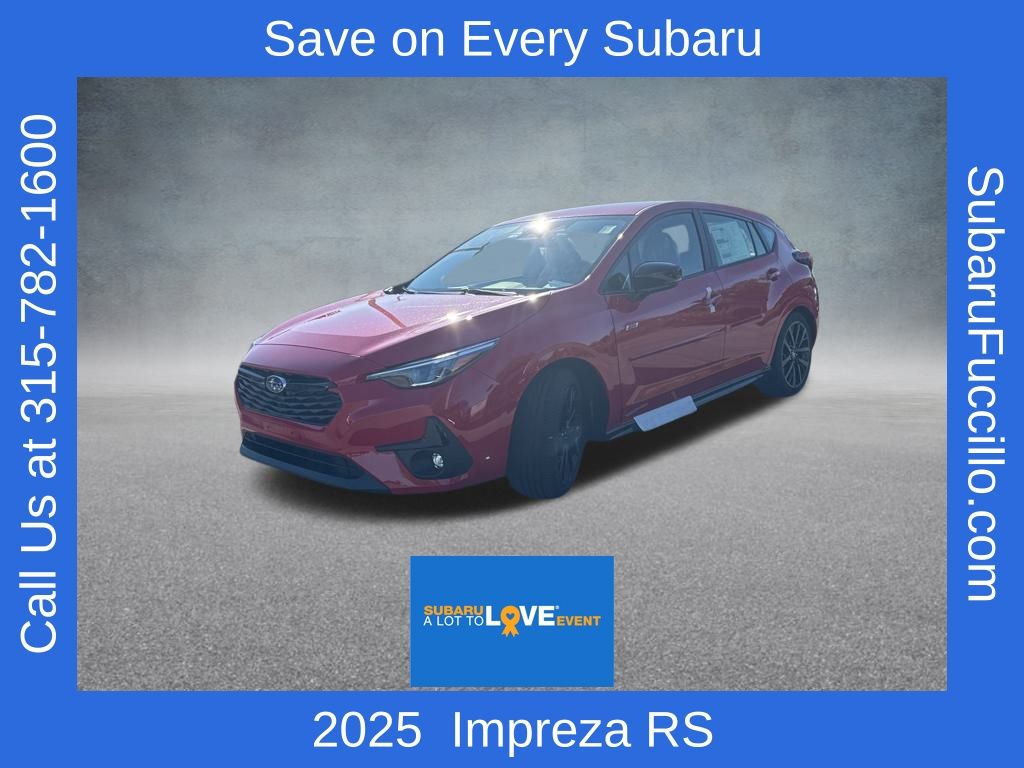 Pure Red 2025 Subaru Impreza RS AWD Wagon All-Wheel Drive Continuously Variable Transmission