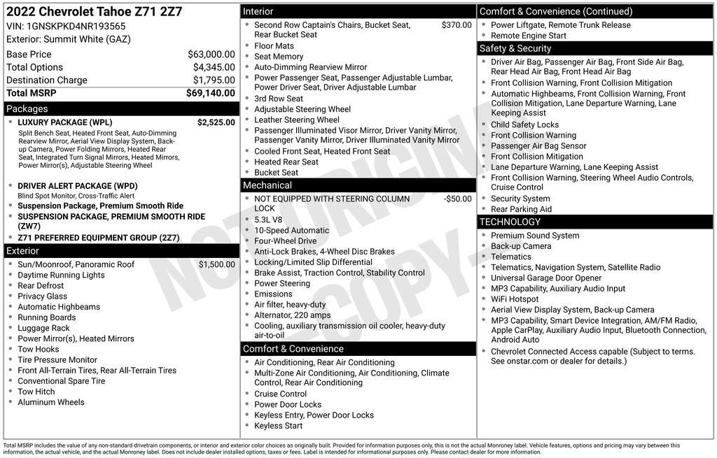 Certified Used 2022 White Chevrolet Z71 image 2