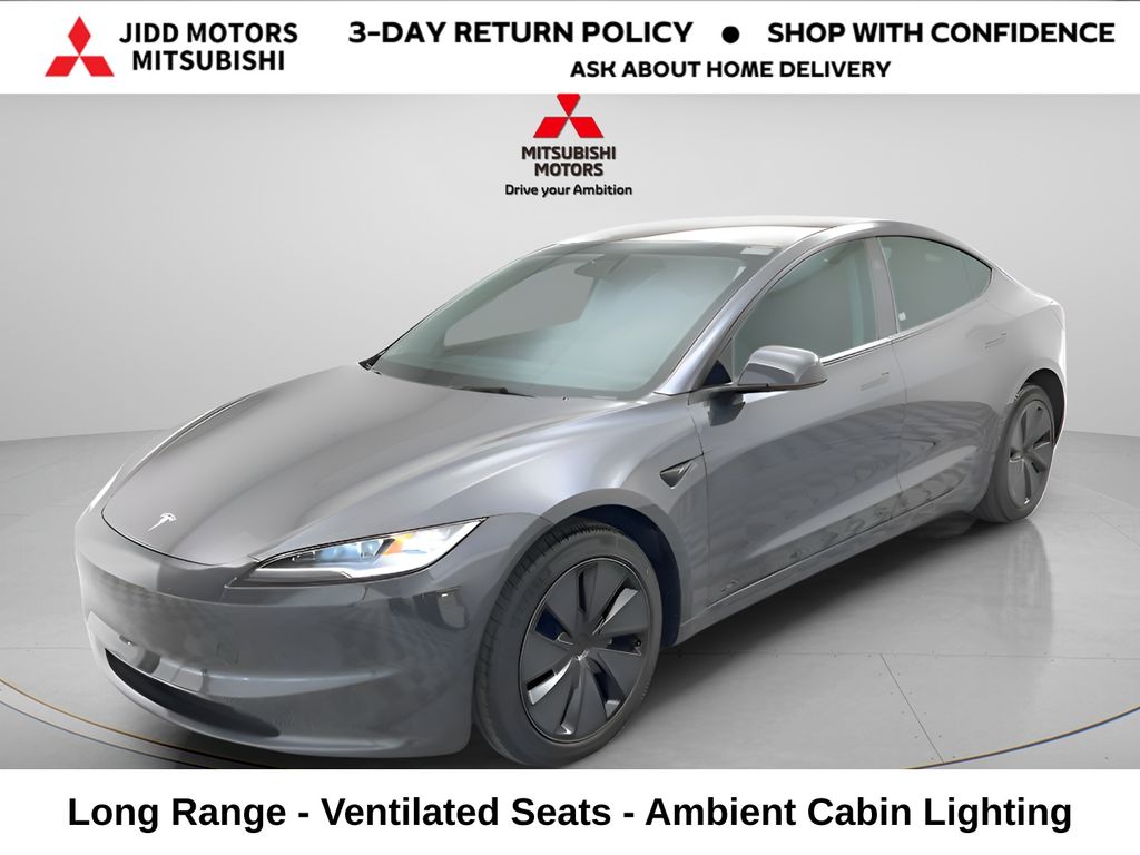 Gray 2024 Tesla Model 3 Long Range RWD Sedan Rear-Wheel Drive 1-Speed Automatic