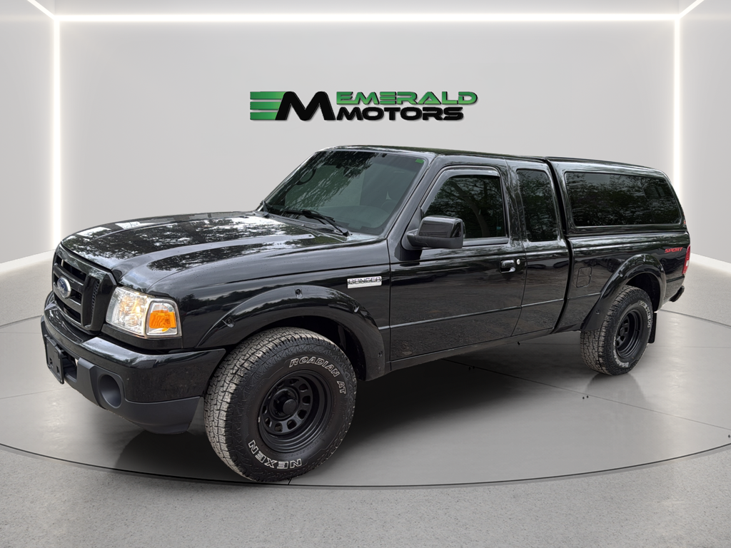Black 2010 Ford Ranger Sport SuperCab 4-Door Pickup Truck 4X2 5-Speed Automatic Overdrive