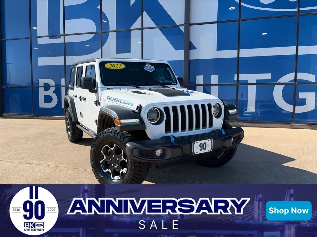 Bright White Clearcoat 2023 Jeep Wrangler 4xe SUV / Crossover Four-Wheel Drive 8-Speed Automatic