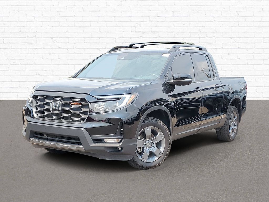 Crystal Black Pearl 2025 Honda Ridgeline Pickup Truck All-Wheel Drive 9-Speed Automatic