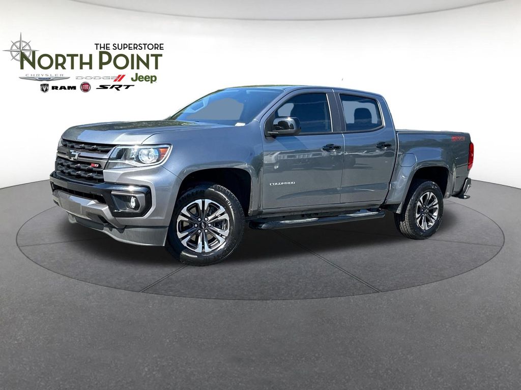 Gray (Satin Steel Metallic) 2022 Chevrolet Colorado Pickup Truck Four-Wheel Drive 8-Speed Automatic