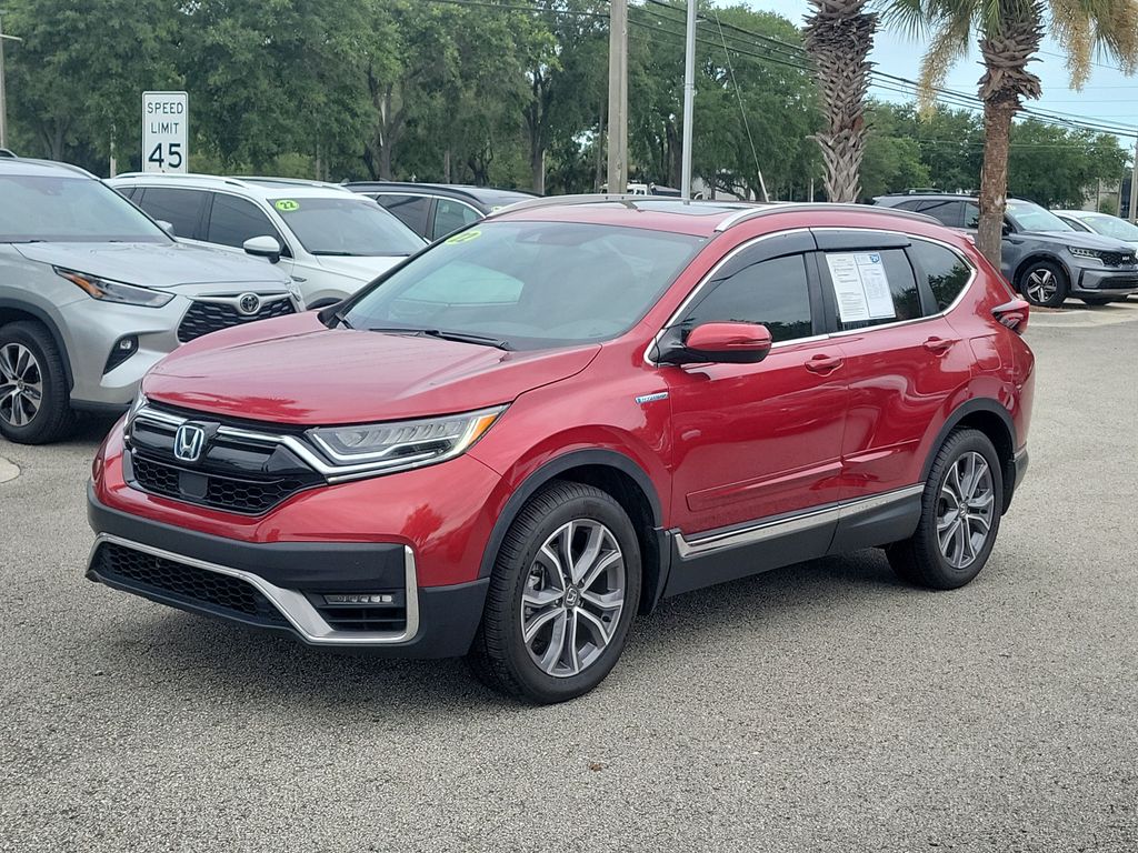 Radiant Red 2022 Honda CR-V Hybrid SUV / Crossover All-Wheel Drive Continuously Variable Transmission