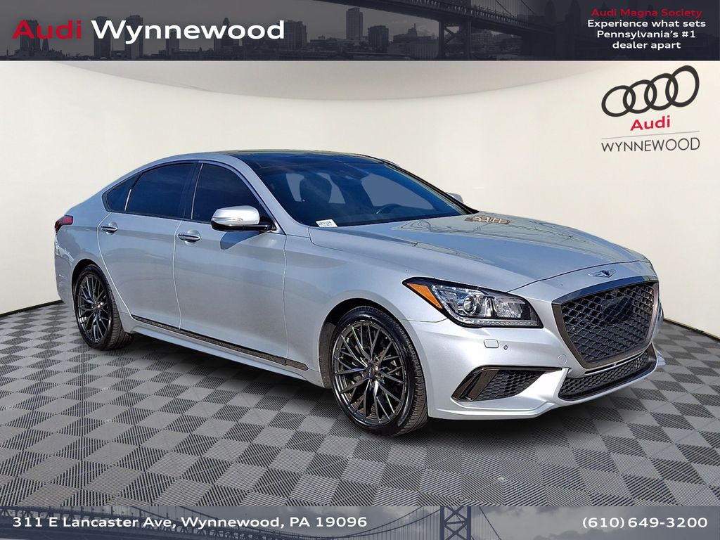 Silver 2019 Genesis G80 3.8L RWD Sedan Rear-Wheel Drive 8-Speed Automatic