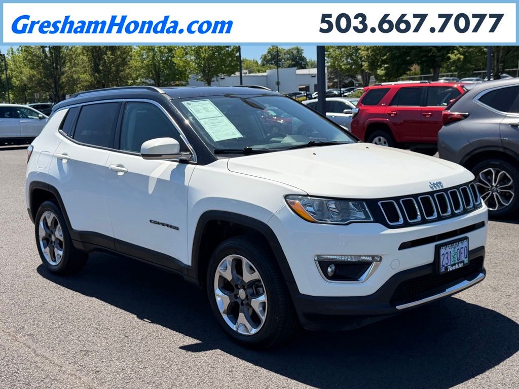 White Clearcoat 2020 Jeep Compass SUV / Crossover Four-Wheel Drive 9-Speed Automatic