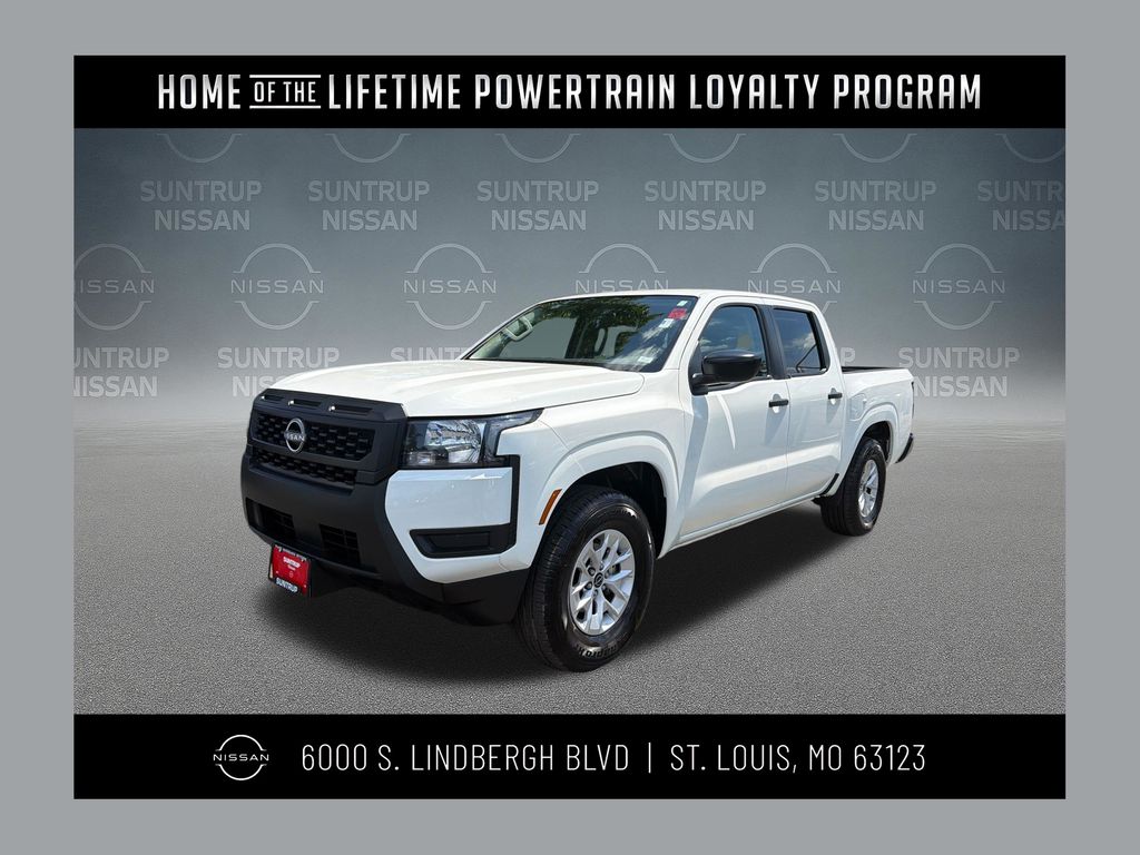 Glacier White 2025 Nissan Frontier Pickup Truck 4X2 9-Speed Automatic Overdrive
