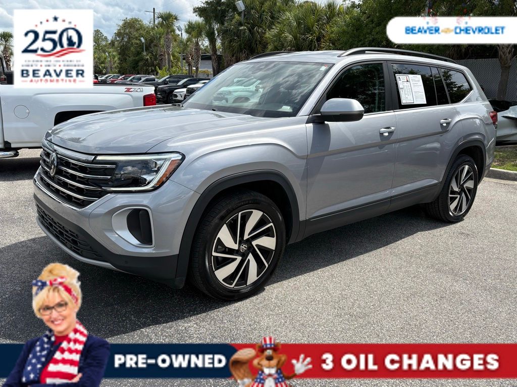 Silver Mist Metallic 2024 Volkswagen Atlas SUV / Crossover All-Wheel Drive 8-Speed Automatic
