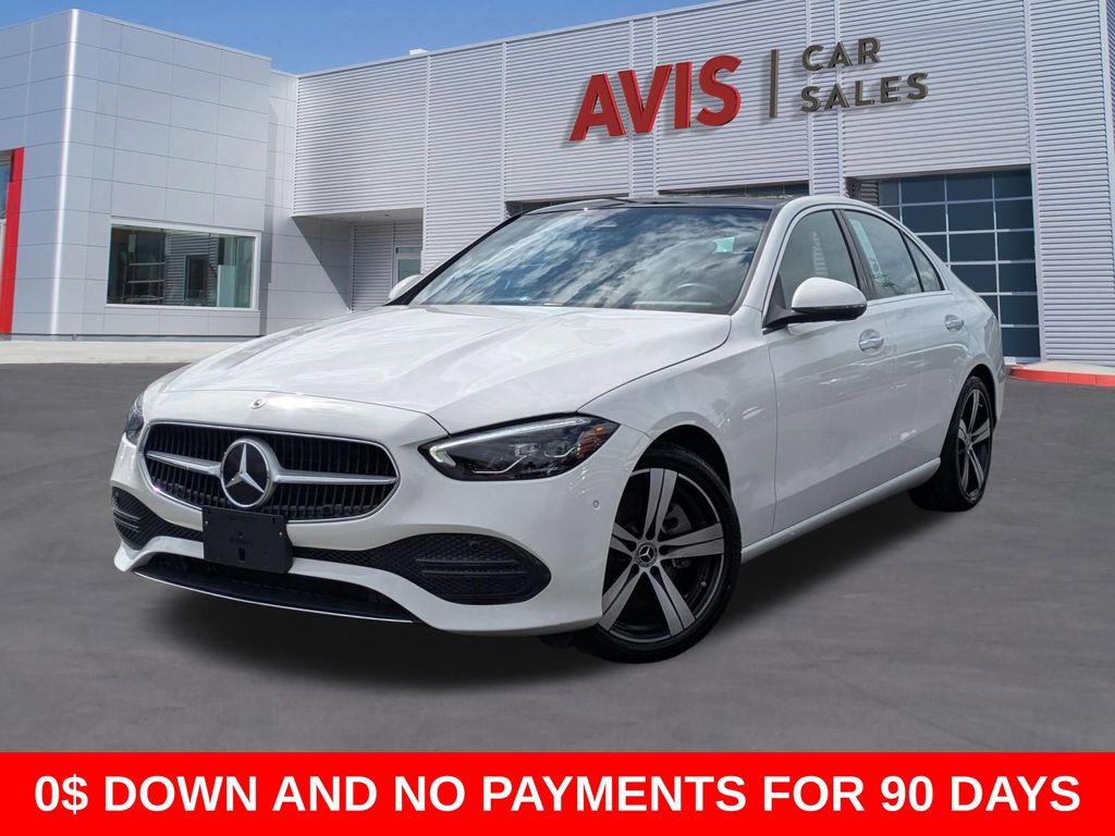 White 2025 Mercedes-Benz C-Class C 300 4MATIC Sedan All-Wheel Drive 9-Speed Automatic