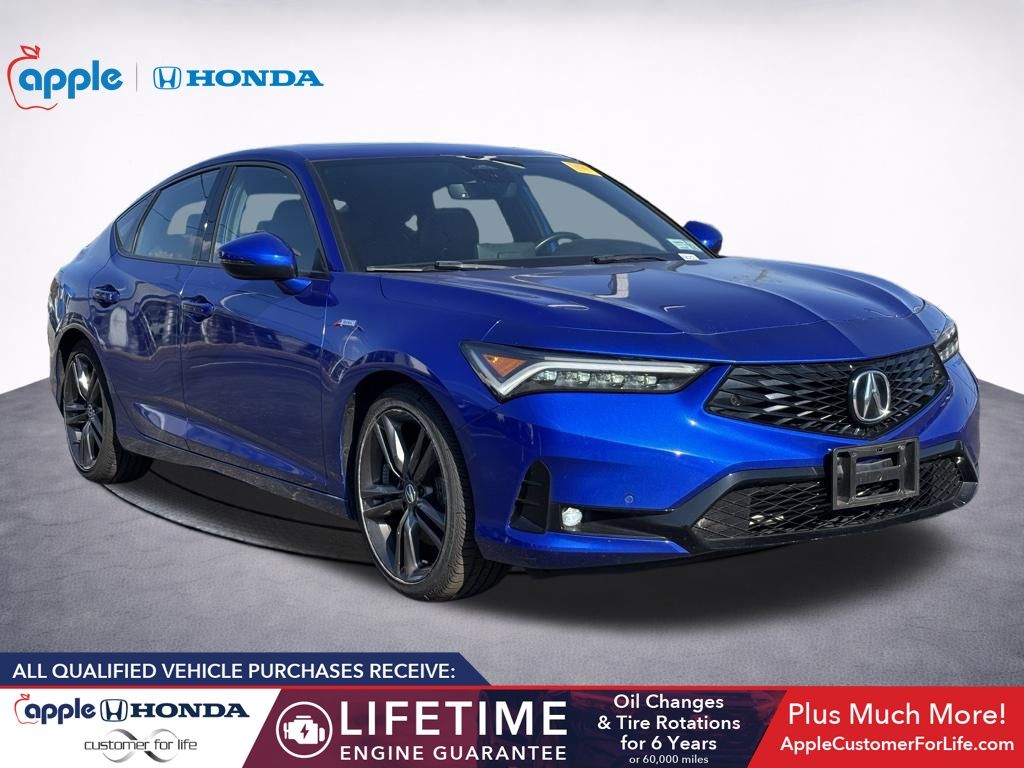 Blue 2023 Acura Integra FWD with Technology and A-SPEC Package Sedan Front-Wheel Drive Continuously Variable Transmission