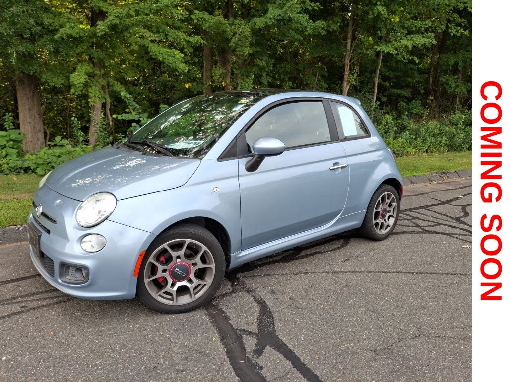 Light Blue 2013 FIAT 500 Hatchback Front-Wheel Drive 6-Speed Automatic