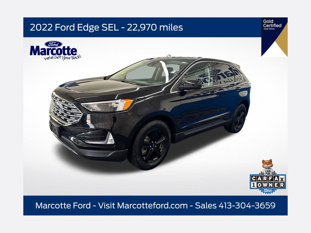 Black Metallic 2022 Ford Edge SUV / Crossover All-Wheel Drive 8-Speed Automatic