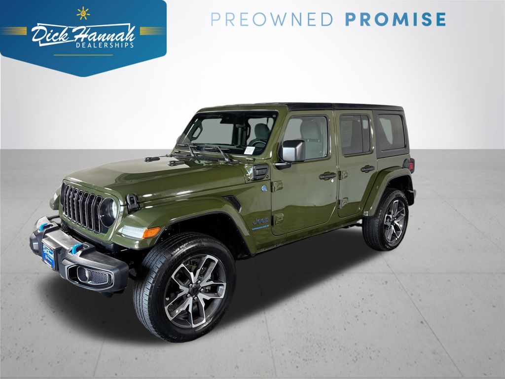 Sarge Green Clearcoat 2024 Jeep Wrangler 4xe SUV / Crossover Four-Wheel Drive 8-Speed Automatic