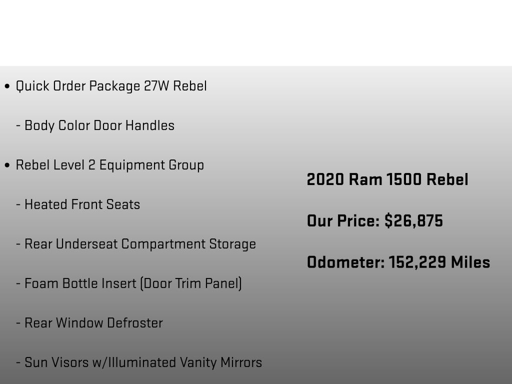 2020 Ram 1500 Rebel Gray at Luther Ford